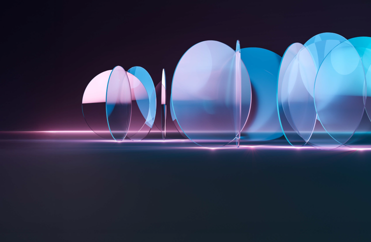 Image with flowy lines in purple and blue color